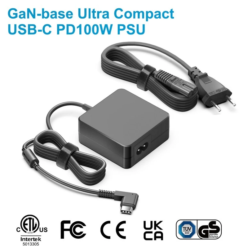 Adaptador de alimentação 100W GaN Square PD USB-C