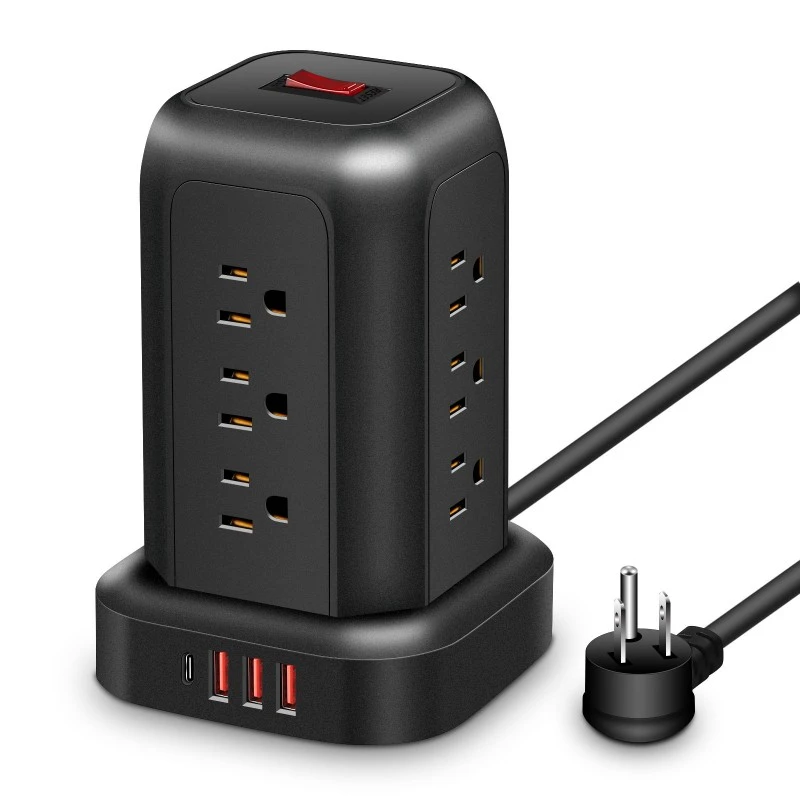 Cabo de extensão de 12 tomadas US Power Strip