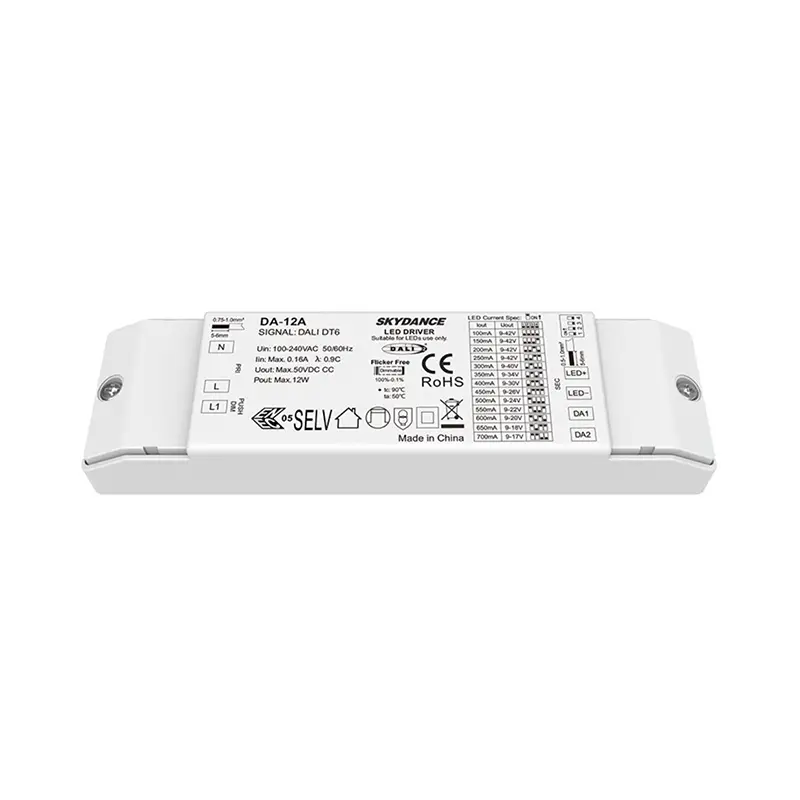 Driver LED regulável DALI de corrente constante de 12W