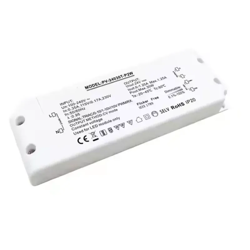 Driver LED de escurecimento Triac de tensão constante de 30W