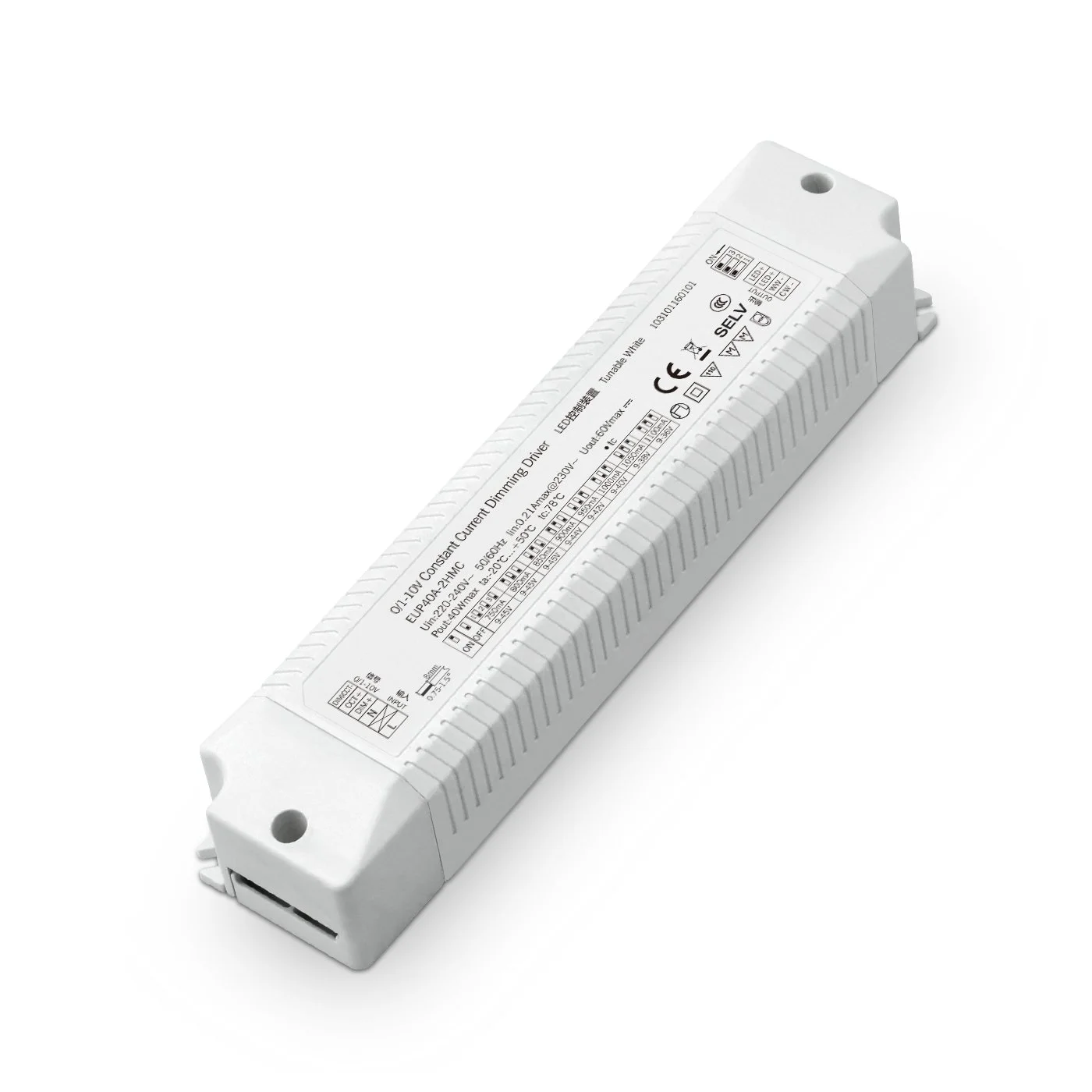 Driver LED regulável de corrente constante CCT 40W 0-10V
