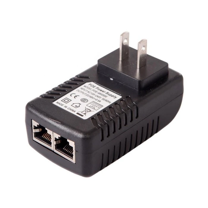 Adaptador Ethernet do injetor POE de tomada de parede 48V 0,5A