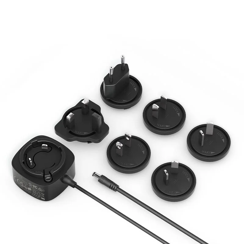 Adaptador de alimentação de plugue intercambiável 5V 2,5A