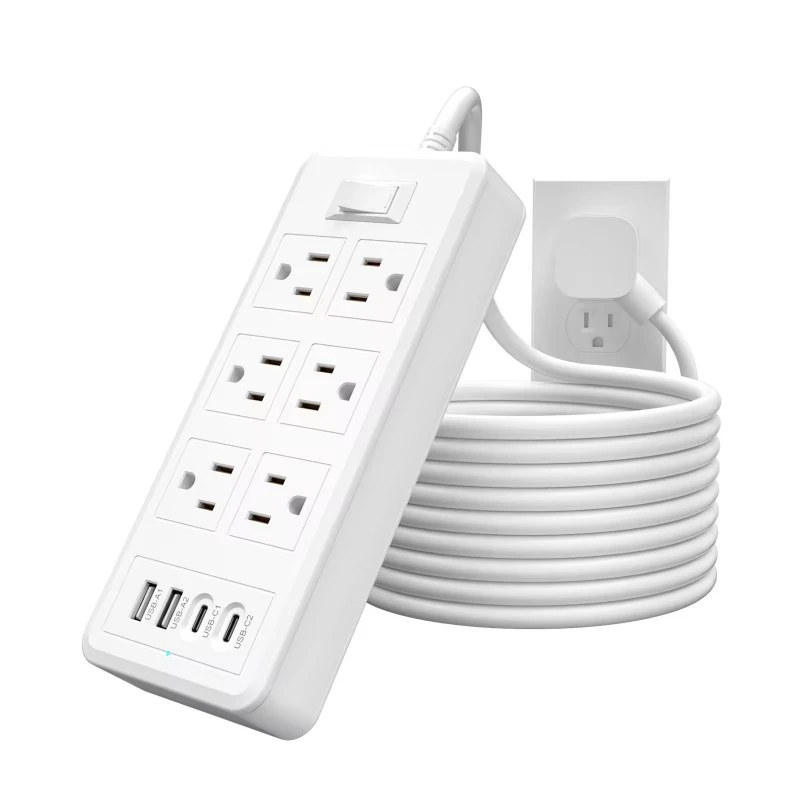 6 tomadas 4 portas USB Power Strip dos EUA