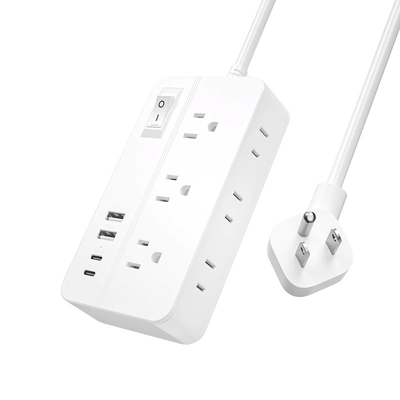 6 saídas dos EUA Power Strip