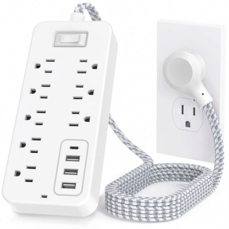 8 tomadas nos plug power strip