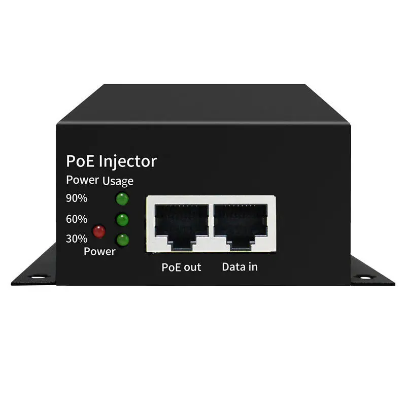 Injetor PoE de caixa metálica 90W IEEE802.3bt Gigabit